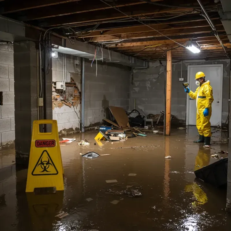 Flooded Basement Electrical Hazard in Holly Hill, SC Property